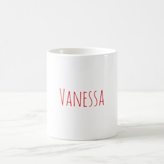 Taza De Café Professional classical calligraphy name custom red (Centro)