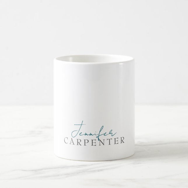Taza De Café Professional elegant modern minimalist plain (Centro)