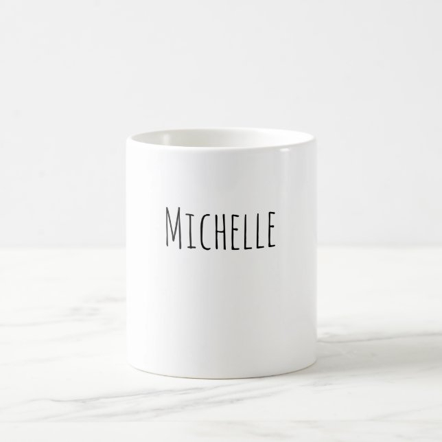 Taza De Café Professional Modern Minimalist Plain Own Name (Centro)