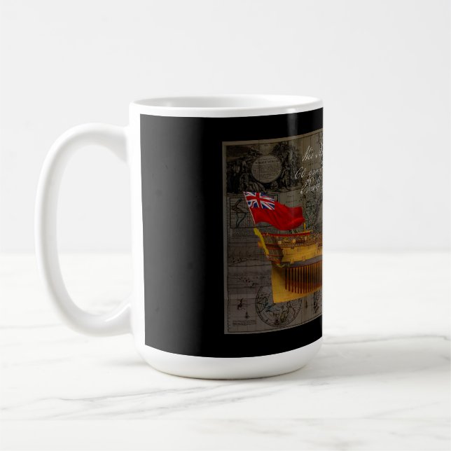 Taza De Café Profile Painting of Ship Jersey (Izquierda)