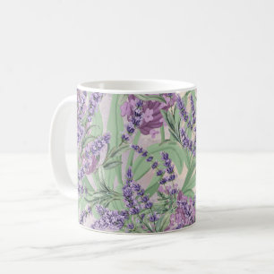 Taza De Café Profusión de lavanda Polvo de lavanda Floral rústi