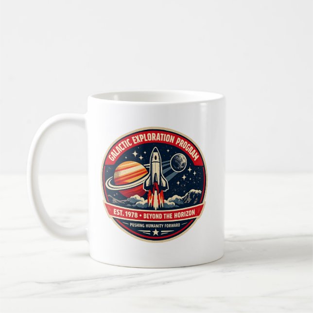 Taza De Café Programa de Exploración Galáctica Misión Espacial  (Izquierda)