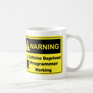 Taza De Café Programador amonestador del cafeína
