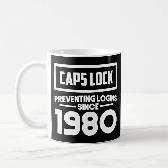 Taza De Café Programador Coding Caps Bloquear inicios de sesión (Izquierda)