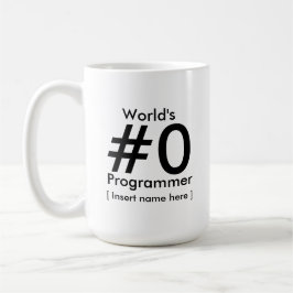 Taza De Café Programador del #0 del mundo - personalizado