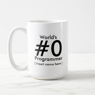 Taza De Café Programador del #0 del mundo - personalizado