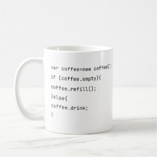 Taza De Café Programadores de codificación divertida var coffee