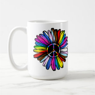 Taza De Café Progreso del orgullo por la paz - Gana el amor LGB