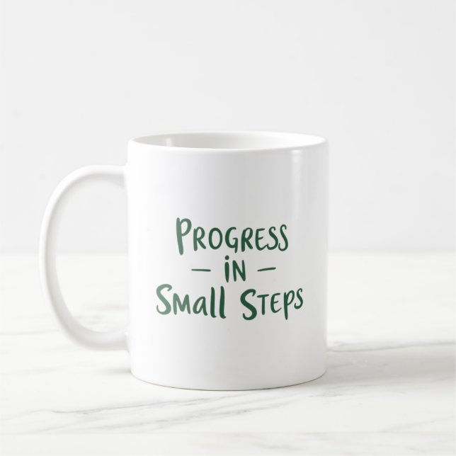 Taza De Café Progreso en Pequeños Pasos (Izquierda)