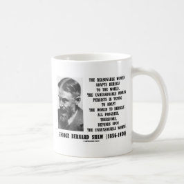 Taza De Café Progreso irrazonable G.B. Shaw Quote de la mujer