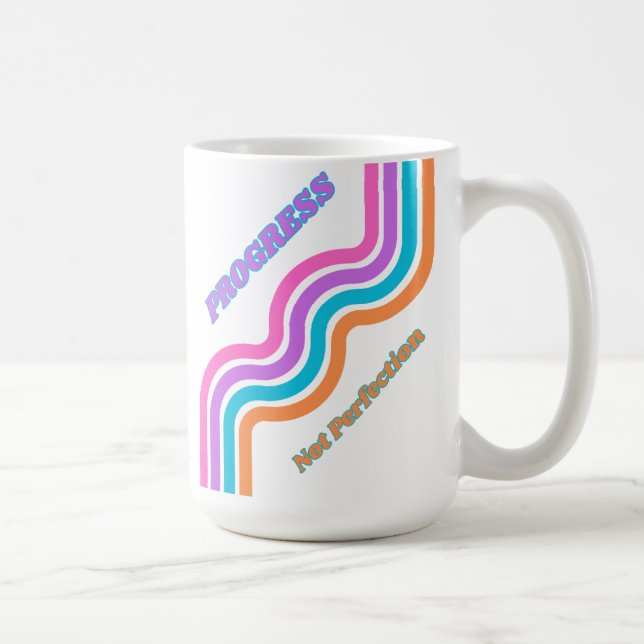 Taza De Café Progreso No Perfección Sobria Café Vivo Mug (Derecha)