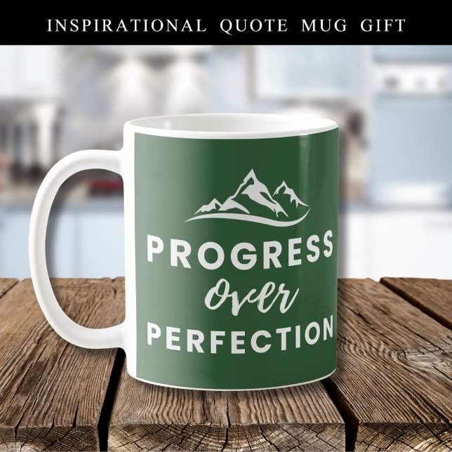 Taza De Café Progreso sobre la cotización de la montaña de Perf (Subido por el creador)