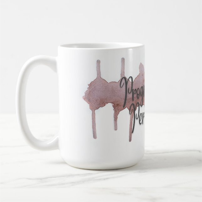 Taza De Café Progreso sobre Perfección Paint Mug (Izquierda)