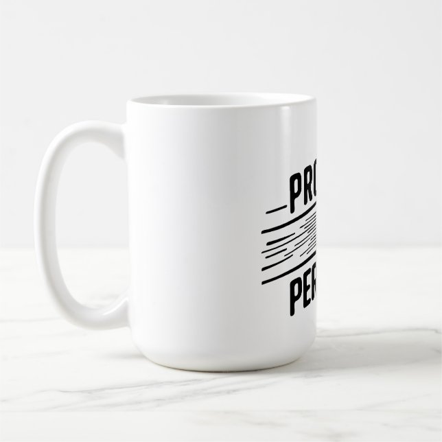 Taza De Café Progress Not Perfection (Motivational Quote_gift) (Izquierda)