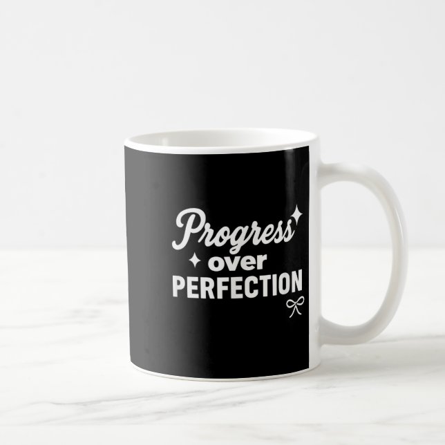 Taza De Café Progress Over Perfection Motivational Christian Se (Derecha)