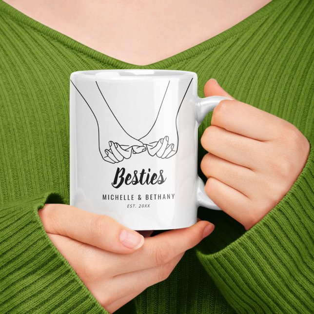 Taza De Café Promesa de Meñique entre Amigas (Subido por el creador)