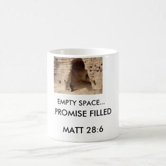 TAZA DE CAFÉ PROMESA VACÍA DEL ESPACIO… LLENADA