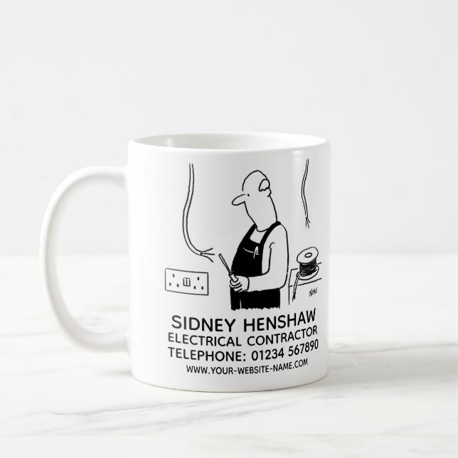 Taza De Café Promoción de contratistas eléctricos o eléctricos (Izquierda)