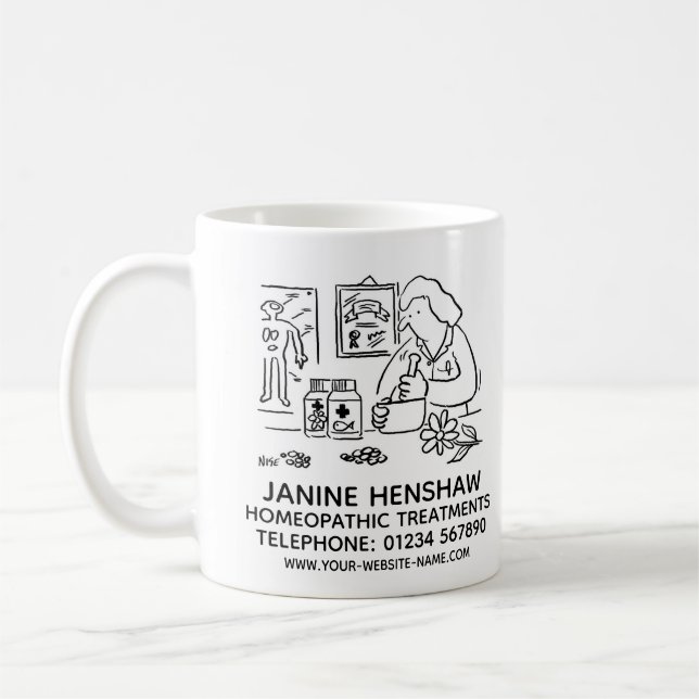 Taza De Café Promoción de la Homeopatía y Medicina Alternativa (Izquierda)