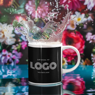 Taza De Café Promoción de logotipo rectangular moderno en blanc