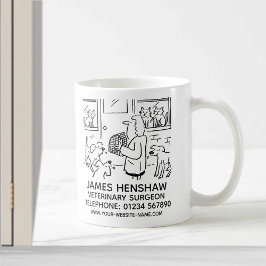 Taza De Café Promoción de negocio de cirujanos veterinarios