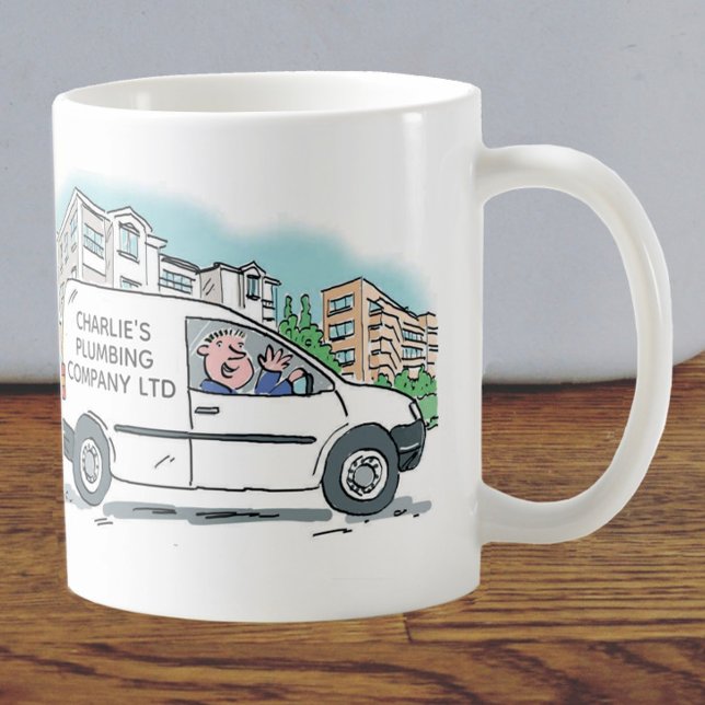 Taza De Café Promoción de negocios de White Van Man (Subido por el creador)