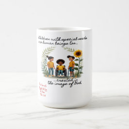 Taza De Café Promoción de niños con necesidades especiales