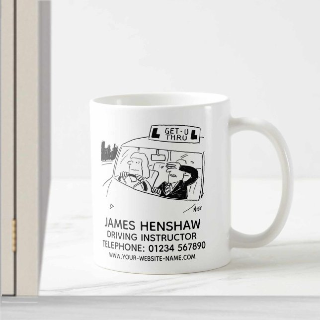 Taza De Café Promoción del instructor de conducción escolar (Subido por el creador)