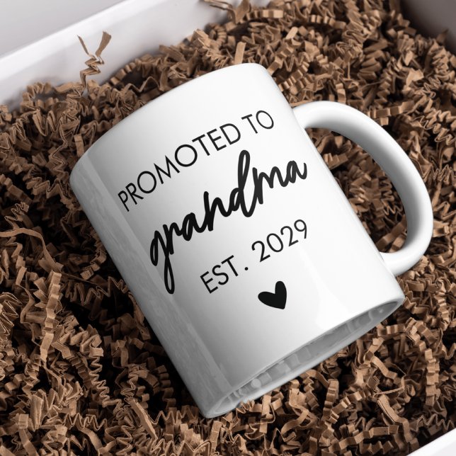 Taza De Café Promoción personalizada a la abuela y al abuelo Mu (baby announcement gift idea, gift for new grandparents, personalized baby shower mug,)