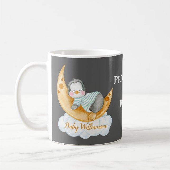Taza De Café Promocionado a Daddy Baby Penguin (Izquierda)