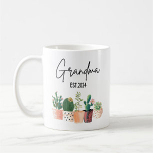 Taza De Café Promocionado A La Abuela Est 2024 Plants Mug
