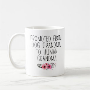 Taza De Café Promocionado A La Abuela Humana De La Abuela Perro