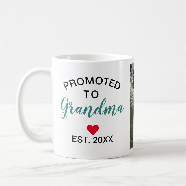 Taza De Café Promocionado a la abuela Personalizado Foto Café M (Izquierda)