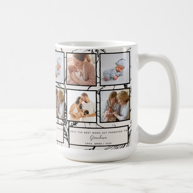Taza De Café Promocionado a la cita del Collage de fotos de la  (Derecha)