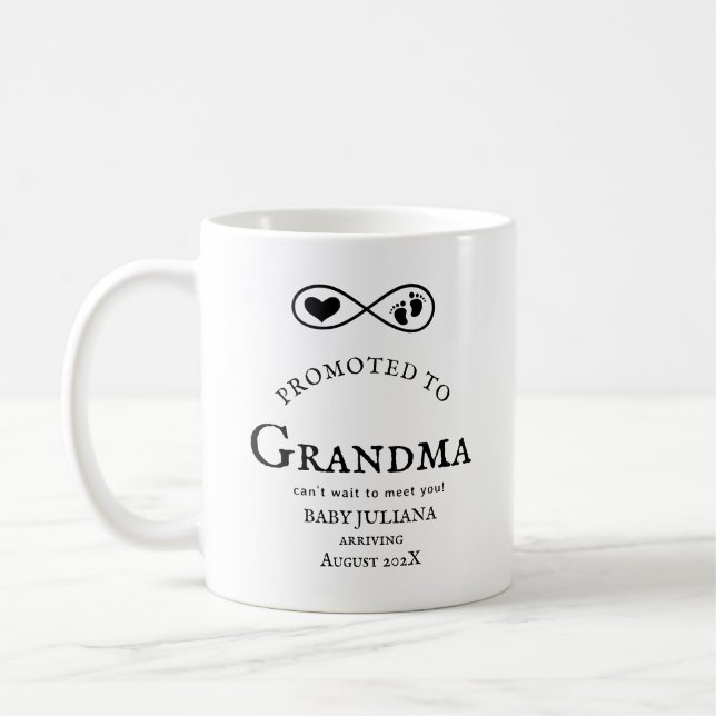 Taza De Café Promocionado a la Invitación de embarazo de GrandM (Izquierda)
