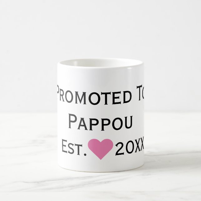 Taza De Café Promocionado A Pappou Black & Pink Mug (Centro)
