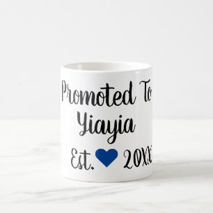Taza De Café Promocionado A Yiayia Black & Blue Mug