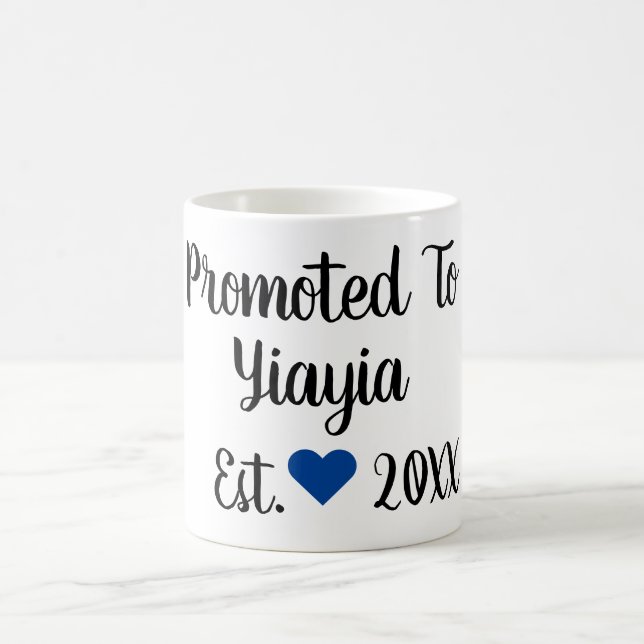Taza De Café Promocionado A Yiayia Black & Blue Mug (Centro)