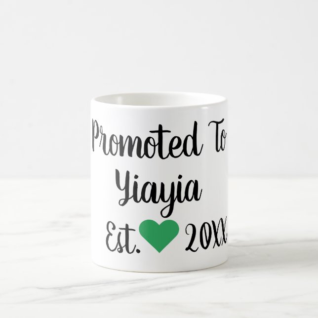 Taza De Café Promocionado A Yiayia Black & Green Mug (Centro)