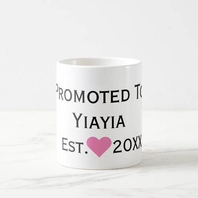 Taza De Café Promocionado A Yiayia Black & Pink Mug (Centro)