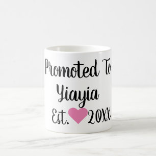 Taza De Café Promocionado A Yiayia Black & Pink Mug