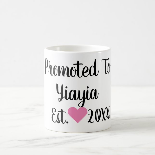 Taza De Café Promocionado A Yiayia Black & Pink Mug (Centro)