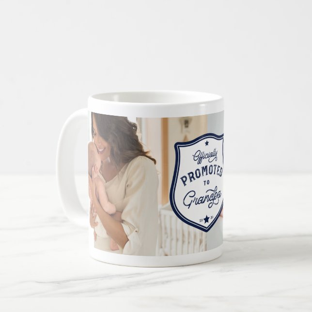 Taza De Café Promocionado oficialmente a la insignia y foto del (Anverso izquierdo)