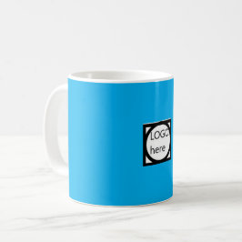 Taza de café promocional con tu LOGO! Azul