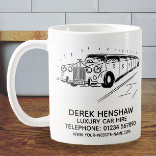 Taza de café promocional para alquiler de coches d