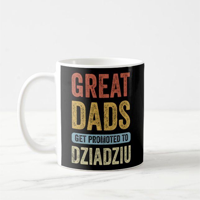 Taza De Café Promocionan Grandes Papás Al Abuelo Polaco De Dzia (Izquierda)