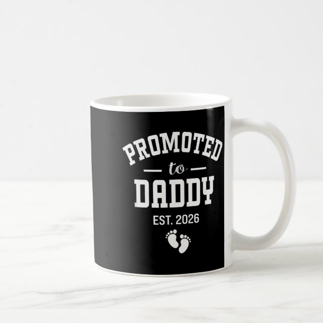 Taza De Café Promoted To Daddy 2026 First Time Dad Men  (Derecha)