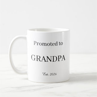 Taza De Café Promoted To Grandpa Mug – New Dad Gift Coffee Cup