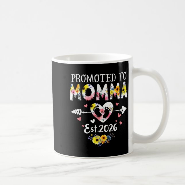 Taza De Café Promoted To Momma 2026 First Time New Grandma Preg (Derecha)