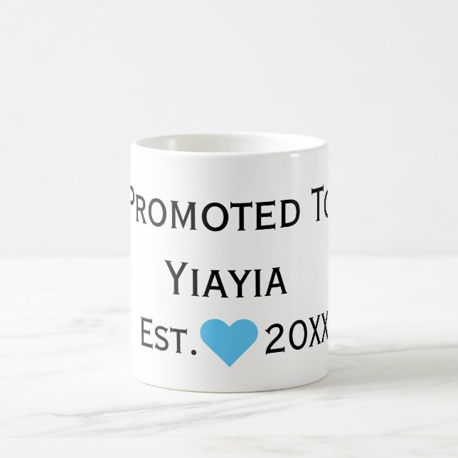 Taza De Café Promoted To Yiayia Black & Blue Mug (Centro)